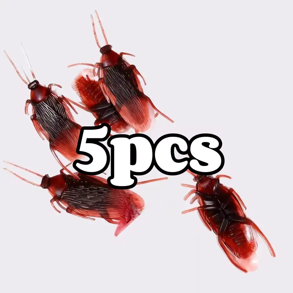 Realistic Bugs Funny Toy Fake Cockroach Novelty Insects Halloween Prank Simulation Tricky Disgusting Scary